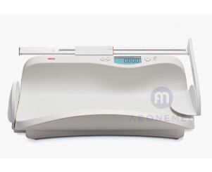 Digital baby scale with wireless transmission.